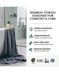 BedVoyage Luxury Oversized Viscose Bamboo and Cotton 3-Piece Bath Sheet Set