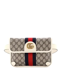 Pre-Owned Gucci Ophidia Flap Belt Bag Gg Coated Canvas with Leather