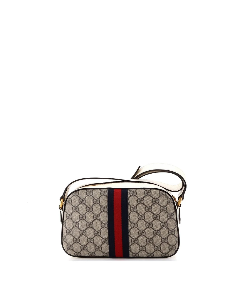 Pre-Owned Gucci Small Ophidia Camera Shoulder Bag Gg Coated Canvas with Leather