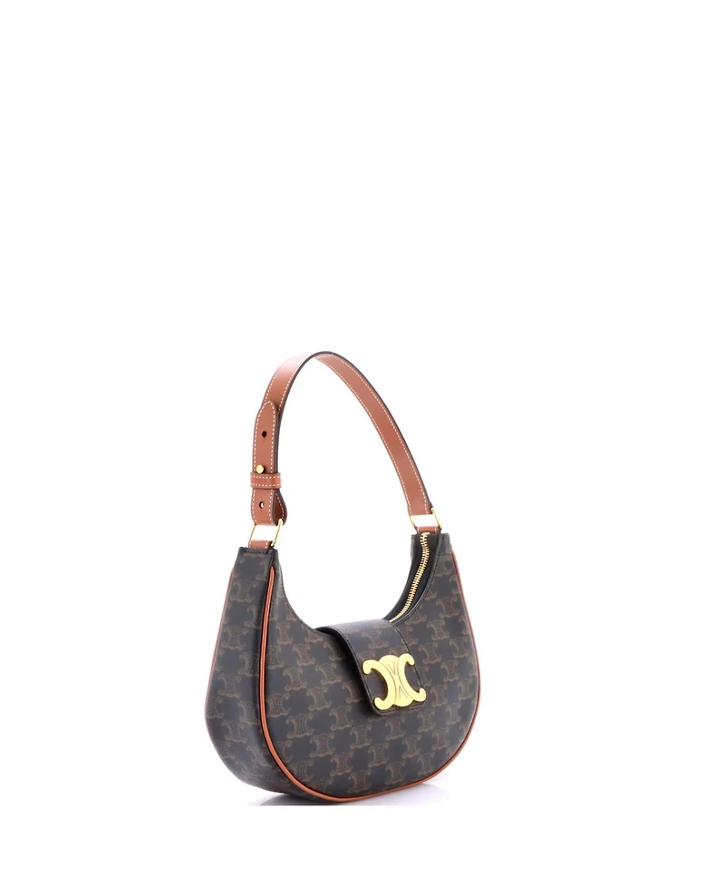 Pre-Owned Celine Ava Triomphe Bag Triomphe Coated Canvas