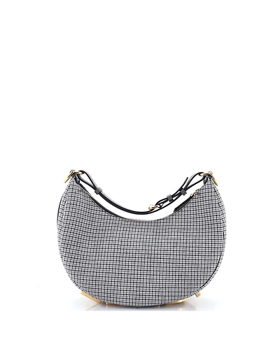 Pre-Owned Fendi Small Fendigraphy Bag Houndstooth Wool