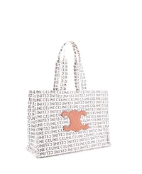 Pre-Owned Celine Large Cabas Thais Tote All Over Logo Jacquard