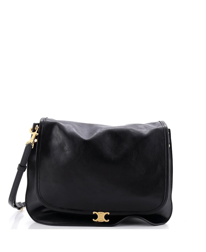 Pre-Owned Celine Large Soft Triomphe Besace Bag Leather