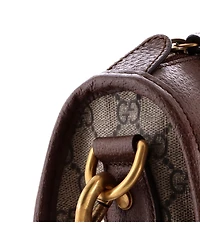 Pre-Owned Gucci Small Courrier Carry On Convertible Duffle Gg Coated Canvas with Applique