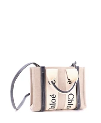 Pre-Owned Chloe Small Woody Tote Canvas with Leather