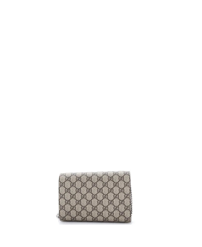 Pre-Owned Gucci Small Dionysus Chain Wallet Gg Coated Canvas