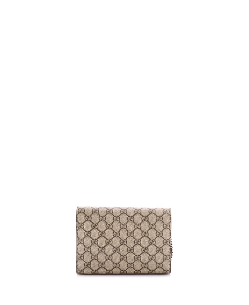 Pre-Owned Gucci Small Dionysus Chain Wallet Gg Coated Canvas
