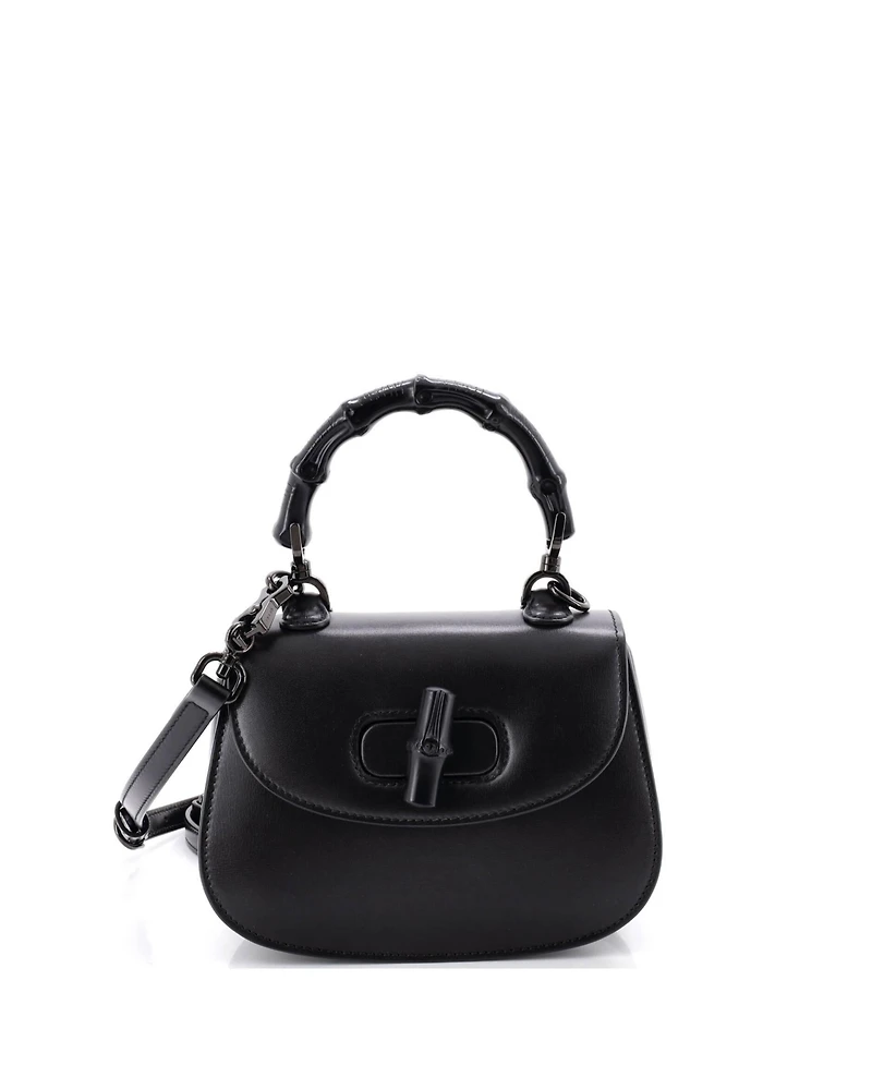 Pre-Owned Gucci Mini Bamboo 1947 Top Handle Bag Leather