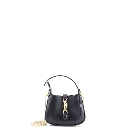 Pre-Owned Gucci Super Mini Jackie 1961 Chain Hobo Leather