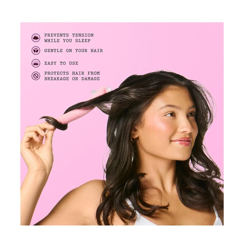 Gimme Beauty Chill Curl Heatless Flex Rods Gentle and Bendable Hair Rods for Overnight Curls Snap Closure for Secure Hold Fine Hair, 6 Count