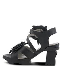 L'Artiste Spring Step Shelly Ankle Strap Sandal with Hand-Painted Vamp