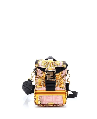 Pre-Owned Fendi Mini x Versace Fendace Fendiness Backpack Printed Zucca Nylon