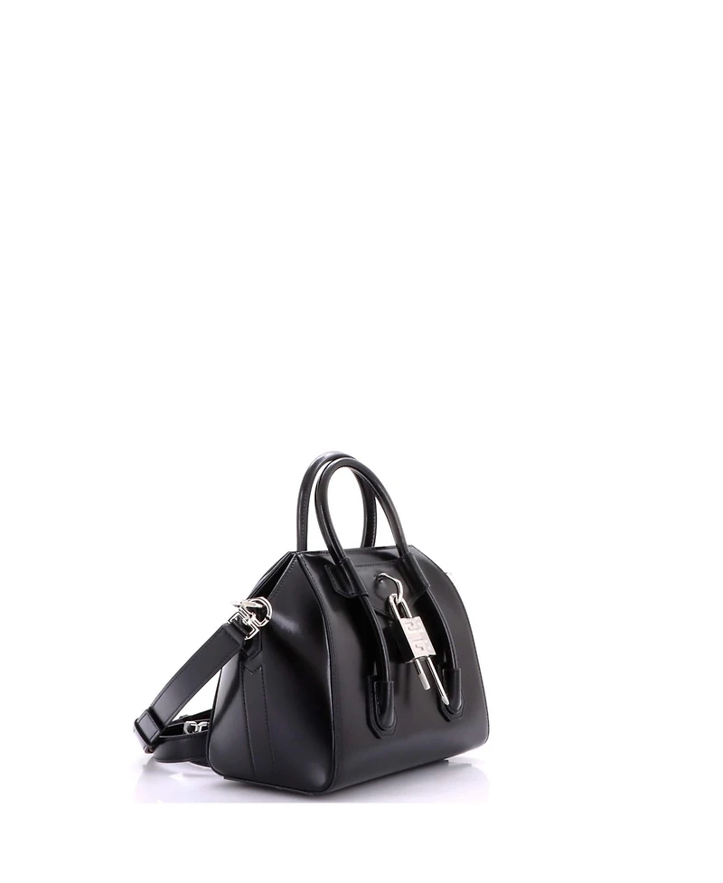 Pre-Owned Givenchy Mini Antigona Lock Bag Leather