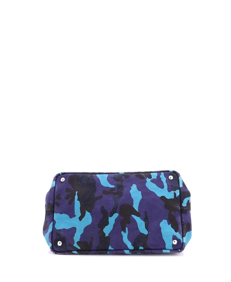 Pre-Owned Prada Medium Canapa Convertible Tote Printed Canvas