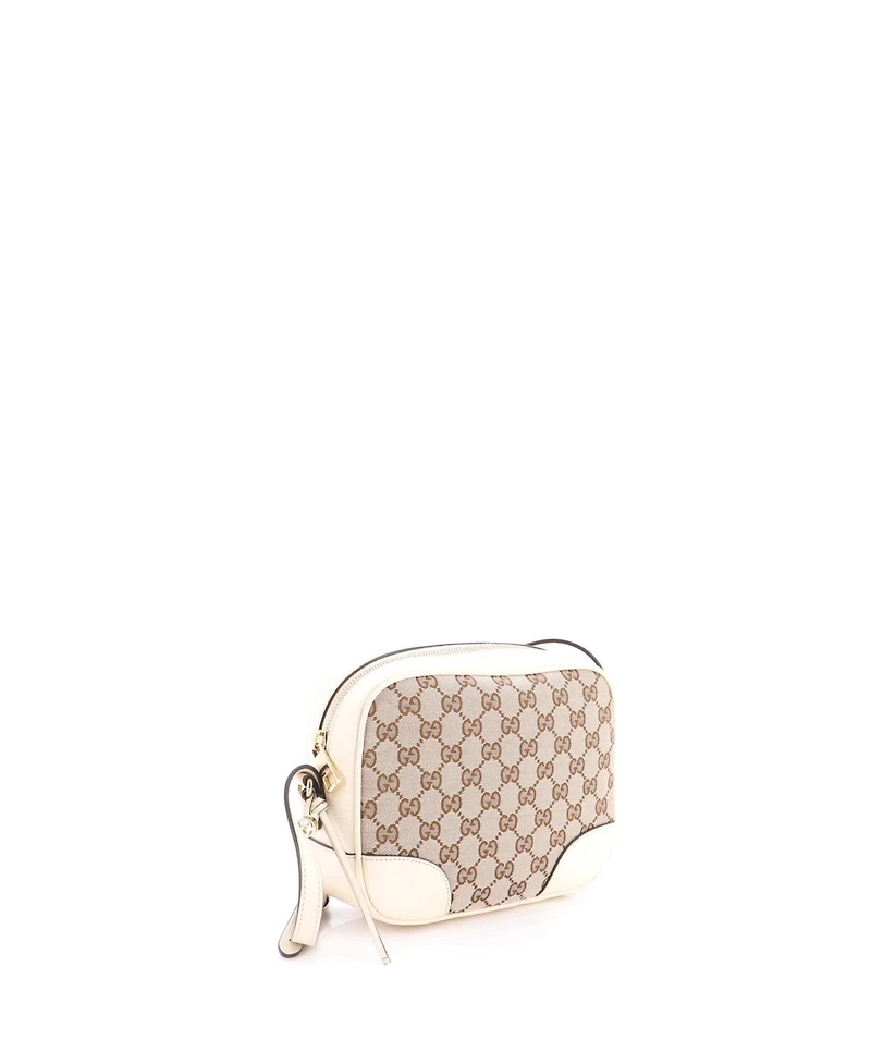 Pre-Owned Gucci Mini Bree Disco Crossbody Bag Gg Canvas with Leather
