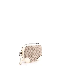 Pre-Owned Gucci Mini Bree Disco Crossbody Bag Gg Canvas with Leather