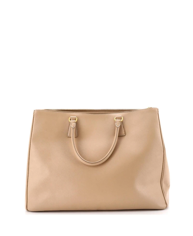 Pre-Owned Prada Xl Double Zip Lux Tote Saffiano Leather