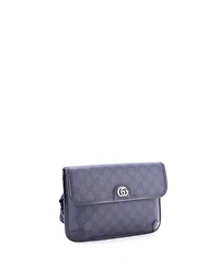 Pre-Owned Gucci Ophidia Flap Belt Bag Gg Coated Canvas with Leather