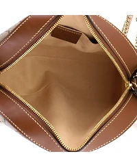 Pre-Owned Gucci Mini Chain Crossbody Bag Gg Coated Canvas and Leather