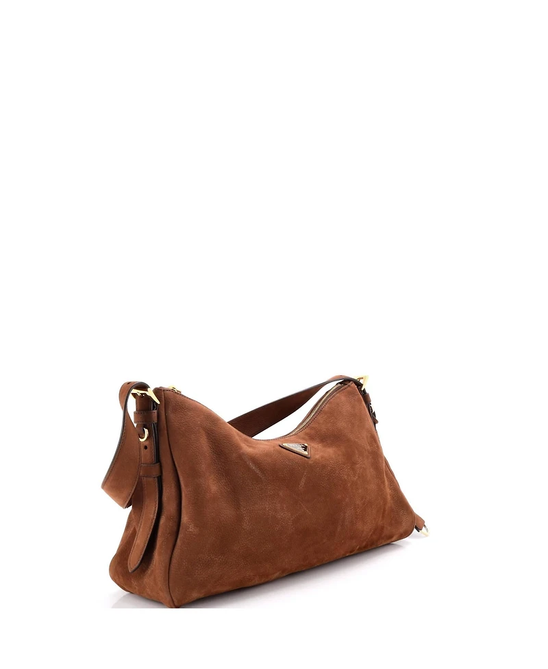 Pre-Owned Prada Large Aimee Shoulder Bag Nubuck