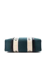 Pre-Owned Chloe Woody Tote Felt with Leather and Canvas