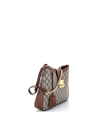 Pre-Owned Gucci Medium Padlock Chain Shoulder Bag Gg Coated Canvas with Leather