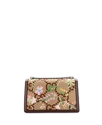 Pre-Owned Gucci Small Dionysus Bag Embroidered Jumbo Gg Canvas