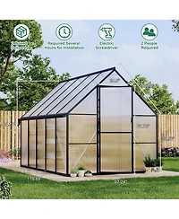 gaomon 8x10 Aluminum-Framed Polycarbonate Heavy Duty with Quick Setup Structure and Roof Vent