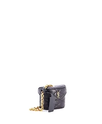 Pre-Owned Saint Laurent June Box Bag Charm Quilted Leather