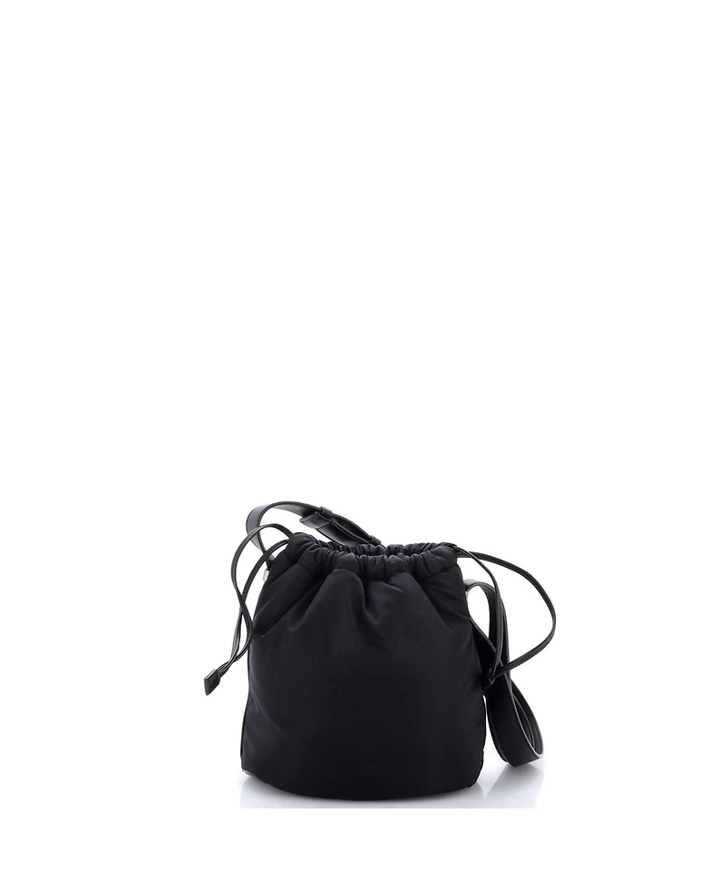 Pre-Owned Saint Laurent Rive Gauche Drawstring Bucket Bag Padded Nylon