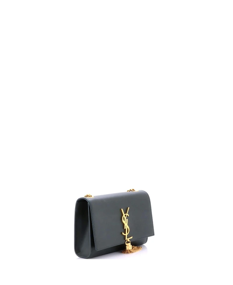 Pre-Owned Saint Laurent Small Classic Monogram Tassel Crossbody Bag Leather
