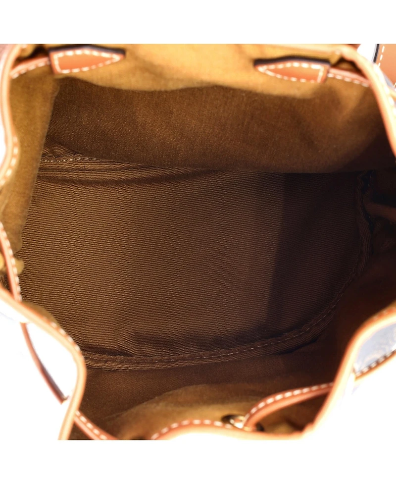 Pre-Owned Celine Mini Folco Backpack Triomphe Coated Canvas