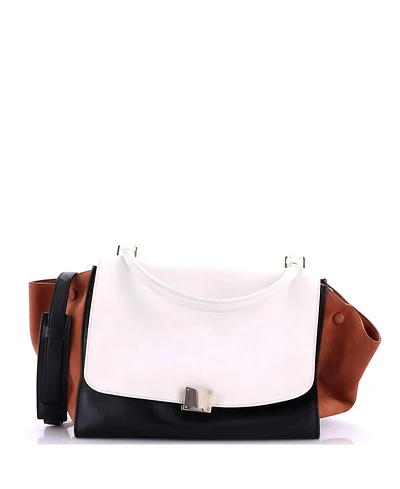 Pre-Owned Celine Medium Tricolor Trapeze Bag Leather
