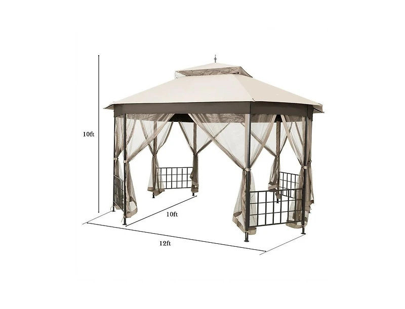 Mondawe 10 x 12 Octagonal Patio Gazebo
