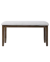 sumyeg Upholstered Bedroom Bench with Padded Seat and Solid Wood Legs for Entryway or Dining Room