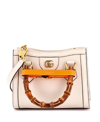 Pre-Owned Gucci Mini Diana Nm Bamboo Handle Tote Leather