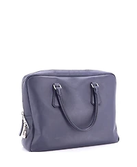 Pre-Owned Prada Large Zip Around Briefcase Saffiano Leather