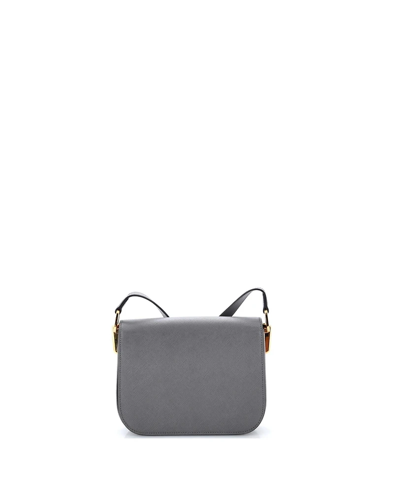 Pre-Owned Prada Small Embleme Flap Bag Saffiano Leather