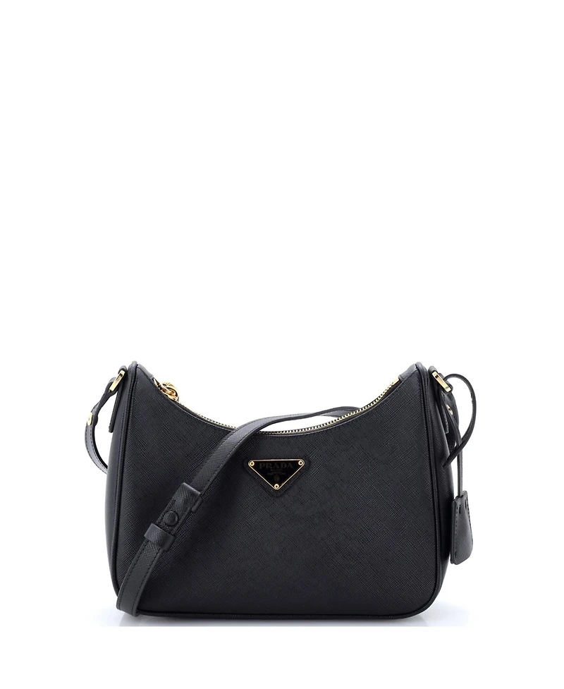 Pre-Owned Prada Mini Re-Edition Hobo Saffiano Leather
