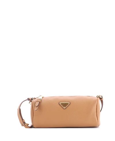 Pre-Owned Prada Zip Buckle Pouch Shoulder Bag Leather