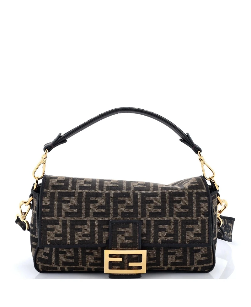 Pre-Owned Fendi Medium Baguette Nm Bag Zucca Canvas