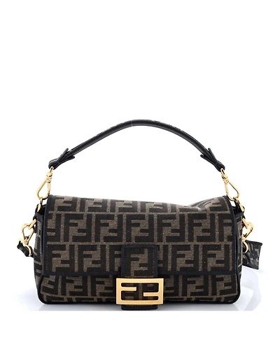 Pre-Owned Fendi Medium Baguette Nm Bag Zucca Canvas