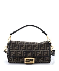 Pre-Owned Fendi Medium Baguette Nm Bag Zucca Canvas