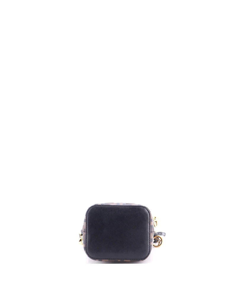 Pre-Owned Fendi Mini Mon Tresor Bucket Bag Zucca Embossed Leather