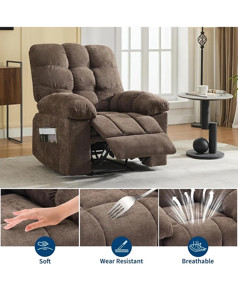 gaomon Recliner Chair, Wide Rocker Rocking Chair with Massage and Heat