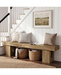 Tribesigns Entryway Bench, 83-Inch Shoe Bench with Sturdy Base, Modern Rustic Decorative Seat