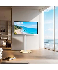 Unho Adjustable Mobile Floor Tv Stand for 40-75 Inch TVs Height Adjustable Rolling Mount Max Vesa 600400