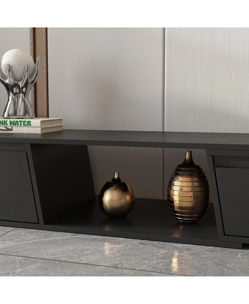 Homsee 4-Drawer Extendable Tv Stand - Modern Wooden Media Console | Living Room Entertainment Center