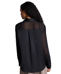 Kenneth Cole Women's Long-Sleeve Button Front Shirt
