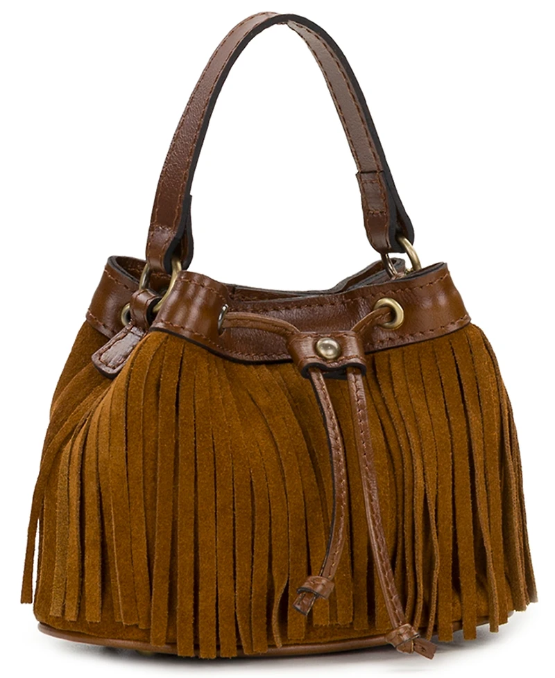 Patricia Nash Elisa Suede Drawstring Mini Crossbody Handbag